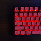 كي كابس Keycaps Topo R أحمر Red حروف عربي إنجليزي بإضاءة RGB حمراء من الأطراف الشفافة من هرتزسوق